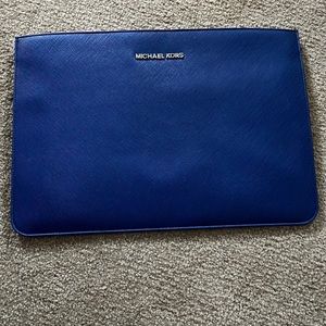 Blue Michael Kors laptop sleeve